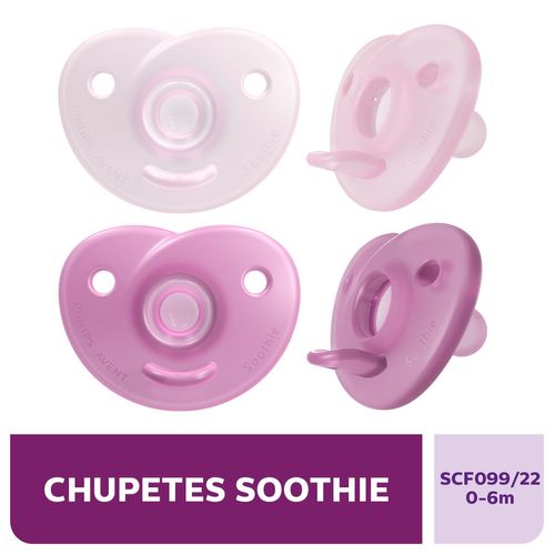 Chupete soothie rosa 0-6M (2 unidades)