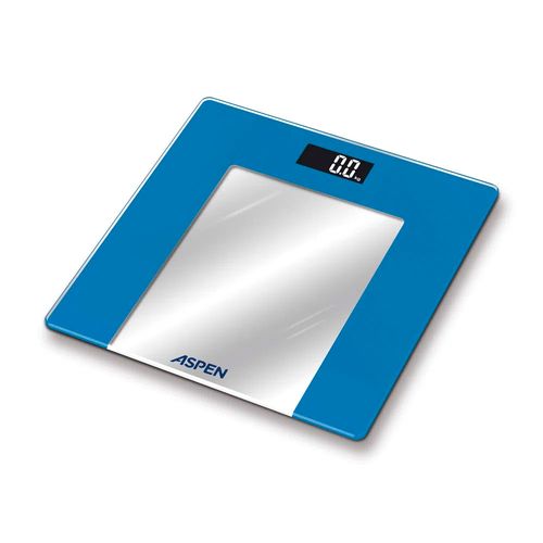 Balanza digital de vidrio turquesa mod b010
