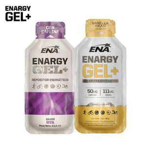Combo  enargy gel vainilla + enargy gel uva con cafeína