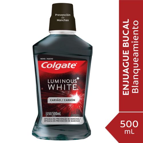 Enjuague bucal luminous white charcoal 500ml