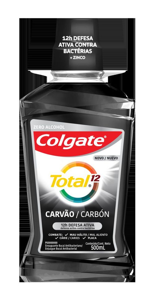 Enjuague bucal total 12 carbon activado 500 ml