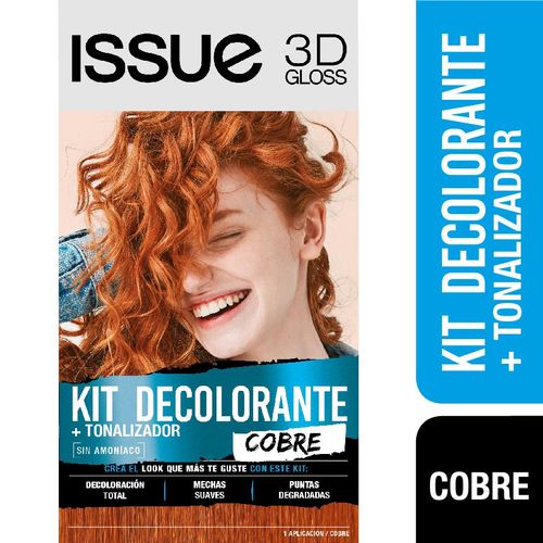 Kit decolorante +tonalizador cobre gloss 3d