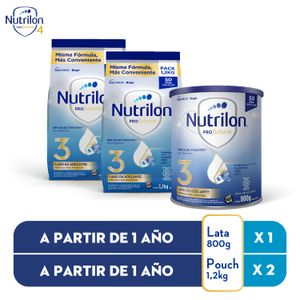 Combo fórmula láctea profutura 3 (1 lata 800 gr + 2 pouchs 1,2 kg)
