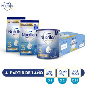 Combo fórmula láctea profutura 3 (1 lata 800 gr + 2 pouchs 1,2 kg + 24 bricks de 200 ml)
