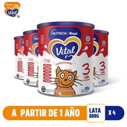 Combo leche infantil nutri plus 3 (4 latas de 800 grs)