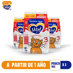 Combo leche infantil nutri plus 3 (3 pouch de 1 kg)