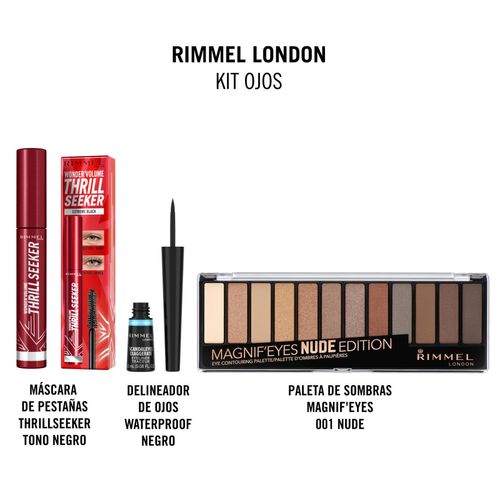 Combo ojos (mascara de pestañas + delineador + sombras)