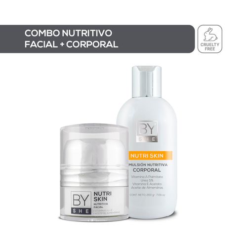 Combo nutri skin facial y corporal: hidratación y nutrición completa para tu piel