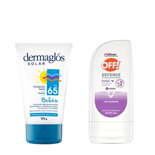 Combo bebés solar fps 65 + off defense gel
