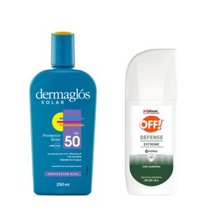 Combo  solar emulsión + off defense extreme spray