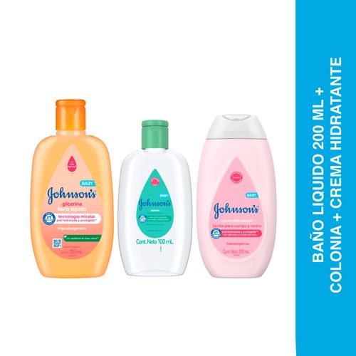 Combo baño líquido, colonia y crema hidratante