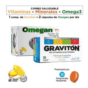 Combo saludable: vitaminas + minerales + omega3