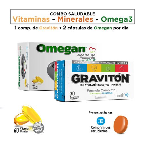 Combo saludable: vitaminas + minerales + omega3