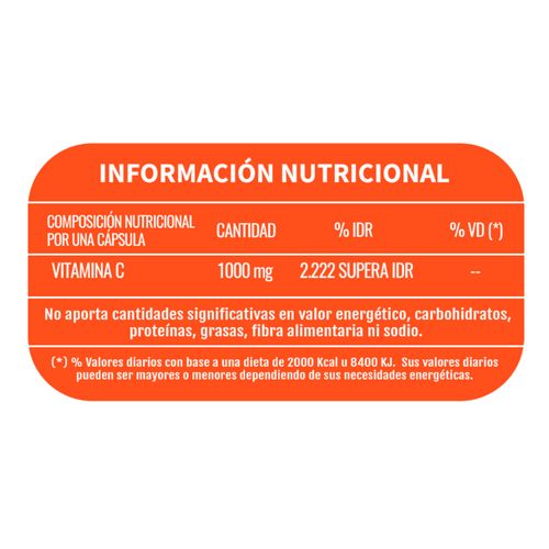 Nutri100 vitamina c 1000 mg (30 unidades)