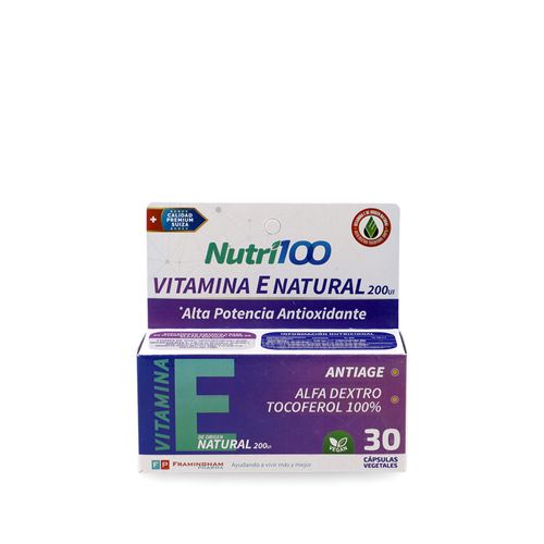 Vitamina E (30 cápsulas vegetales)
