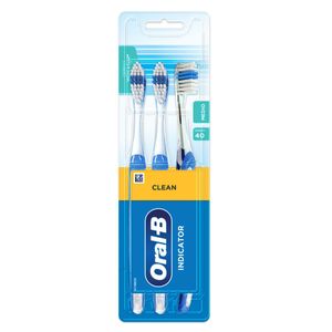Cepillos dentales clean indicator medio (3 unidades)