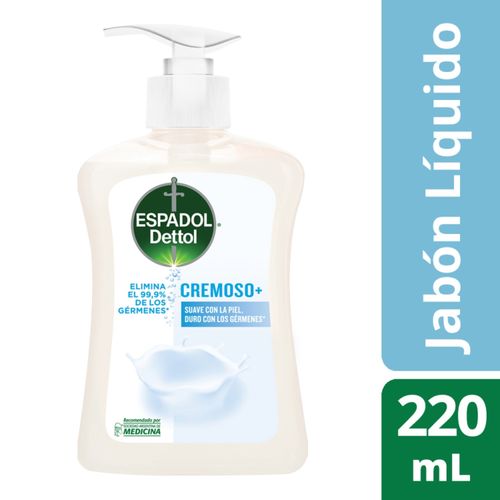 Jabón líquido antibacterial cremoso 220 ml