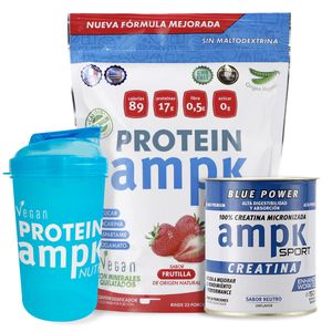 Combo Proteína+ Creatina + Shaker azul