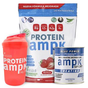 Combo Proteína+ Creatina + Shaker rosa