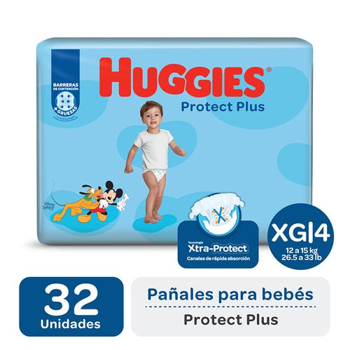 Pañales protect plus talle xg (32 unidades)
