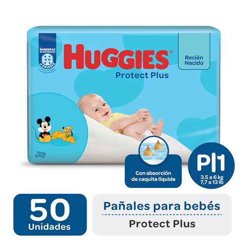 Pañales protec plus talle p (50 unidades)