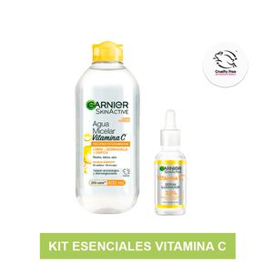 Combo escenciales vitamina c : serum vitamina c y agua micelar vitamina c 400 ml