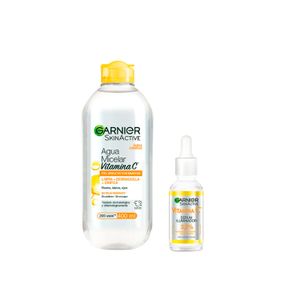 Combo escenciales vitamina c : serum vitamina c y agua micelar vitamina c 400 ml