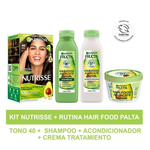 Combo tono 40 + rutina hair food palta:shampoo, acondicionador y mascarilla