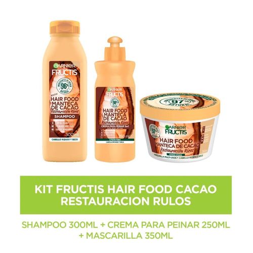 Combo restauración rulos: shampoo, crema para peinar y mascarilla