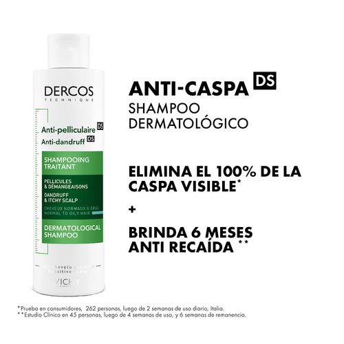 Dercos shampoo para el cabello normal a graso anti caspa 200 ml