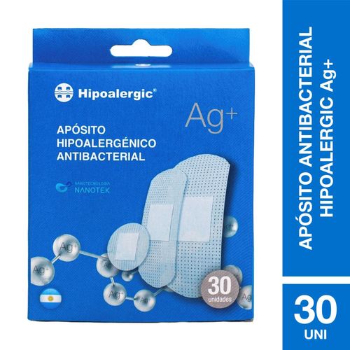 Apósitos adhesivos antibacteriales con nanoplata ag+ (30 unidades)