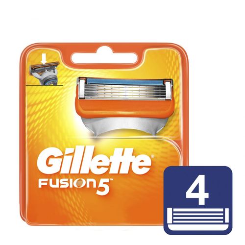 Cartuchos para afeitar fusion 5 (4 unidades)