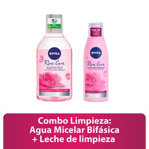 Combo limpieza: agua micelar bifásica + leche de limpieza