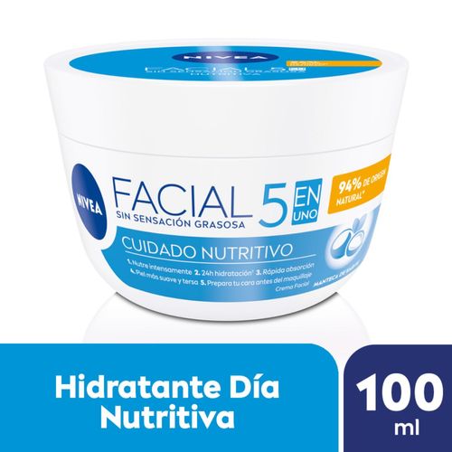 Crema facial 5 en 1 cuidado nutritivo para todo tipo de piel  100 ml