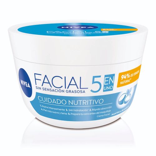 Crema facial 5 en 1 cuidado nutritivo para todo tipo de piel  100 ml