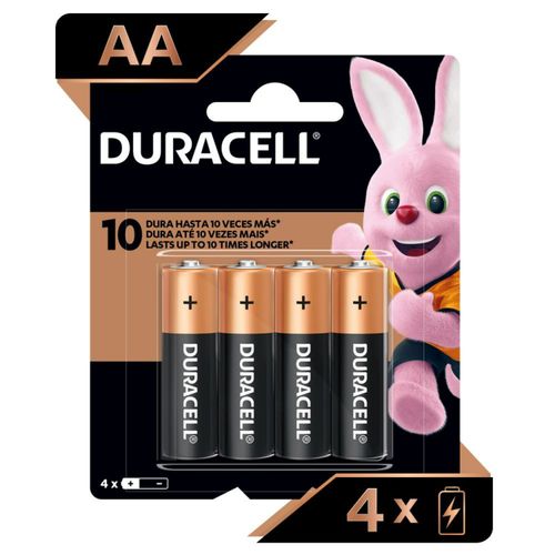 Pilas alcalinas aa de larga duración (Pack de 4)