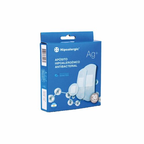 Apósitos adhesivos antibacteriales con nanoplata ag+ (30 unidades)