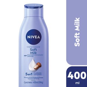 Crema corporal soft milk 5 en 1 piel seca 400 ml