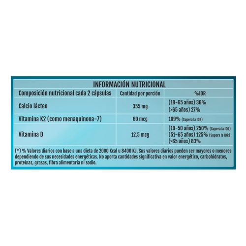 Suplemento dietrio vitamina k2 total  (30 cápsulas vegetales)