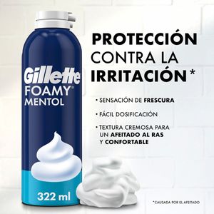 Espuma de afeitar refrescante foamy mentol 312 ml