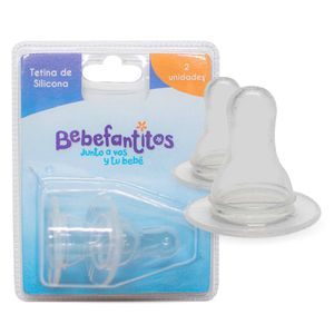 Tetina de silicona en blister (2 unidades)