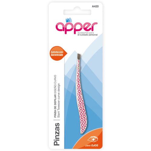 Pinza de depilar curva estampa