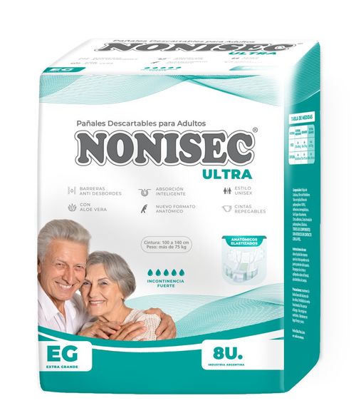 Pañal adulto anatómico talle xg (8 unidades)