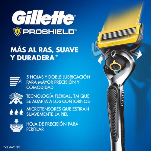 Máquina de afeitar proshield con 5 cuchillas para afeitar la barba