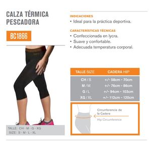 Calza térmica pescadora mujer (bc 1866)