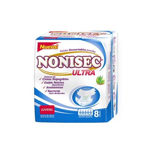 Pañal juvenil anatómico ultra 20 a 45 kg (8 unidades)