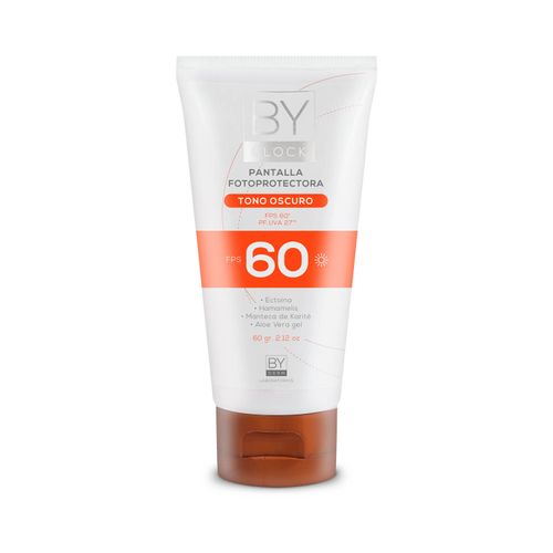 By block color oscuro crema fotoprotectora fps 60 60 gr