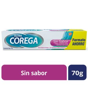 Adhesivo para prótesis dentales ultra crema sin sabor 70 gr