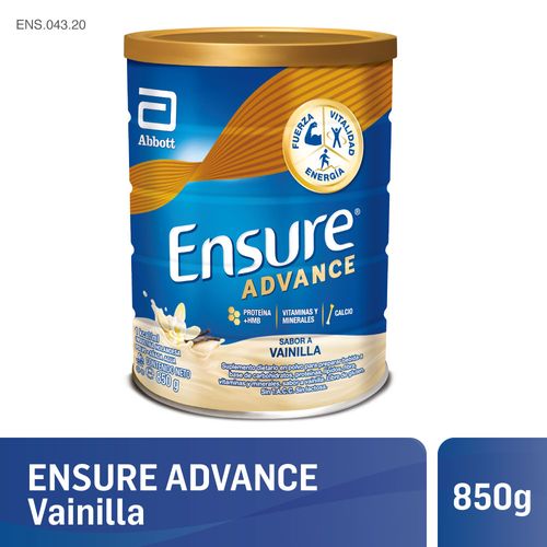 Suplemento deportivo advance vainilla lata 850 gr