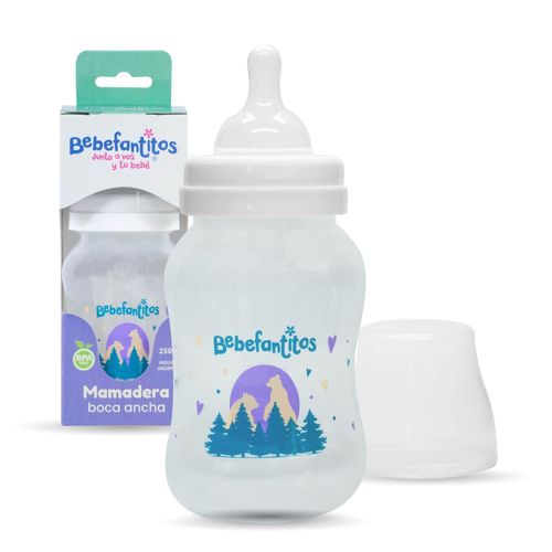 Mamadera boca ancha - tetina silicona